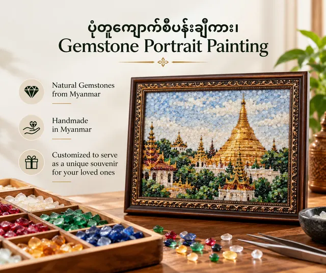 Gemstons Portrait Painting
